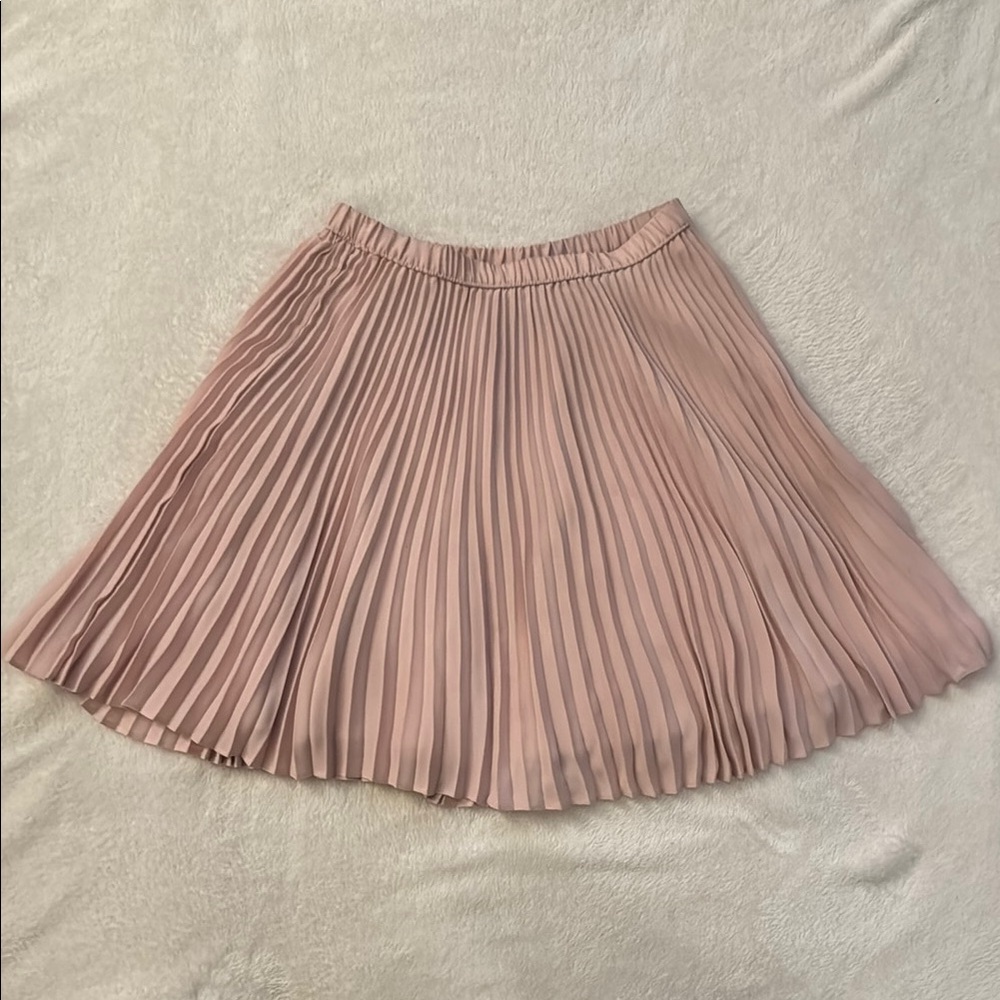 Banana Republic Pleated Pink Skirt
